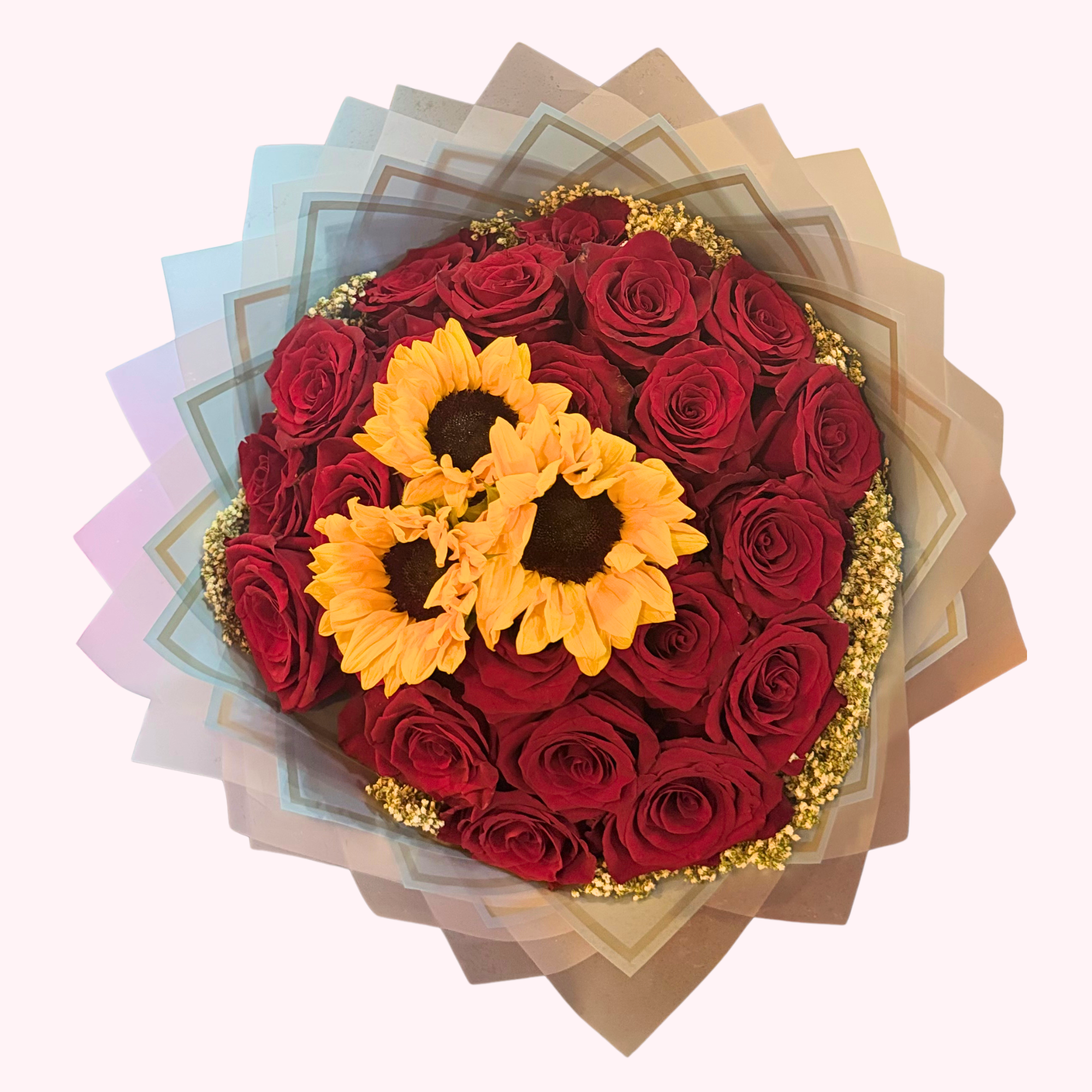 Bold Red & Sunflower Bouquet