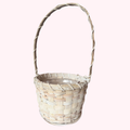 Round Wicker Basket with Handle