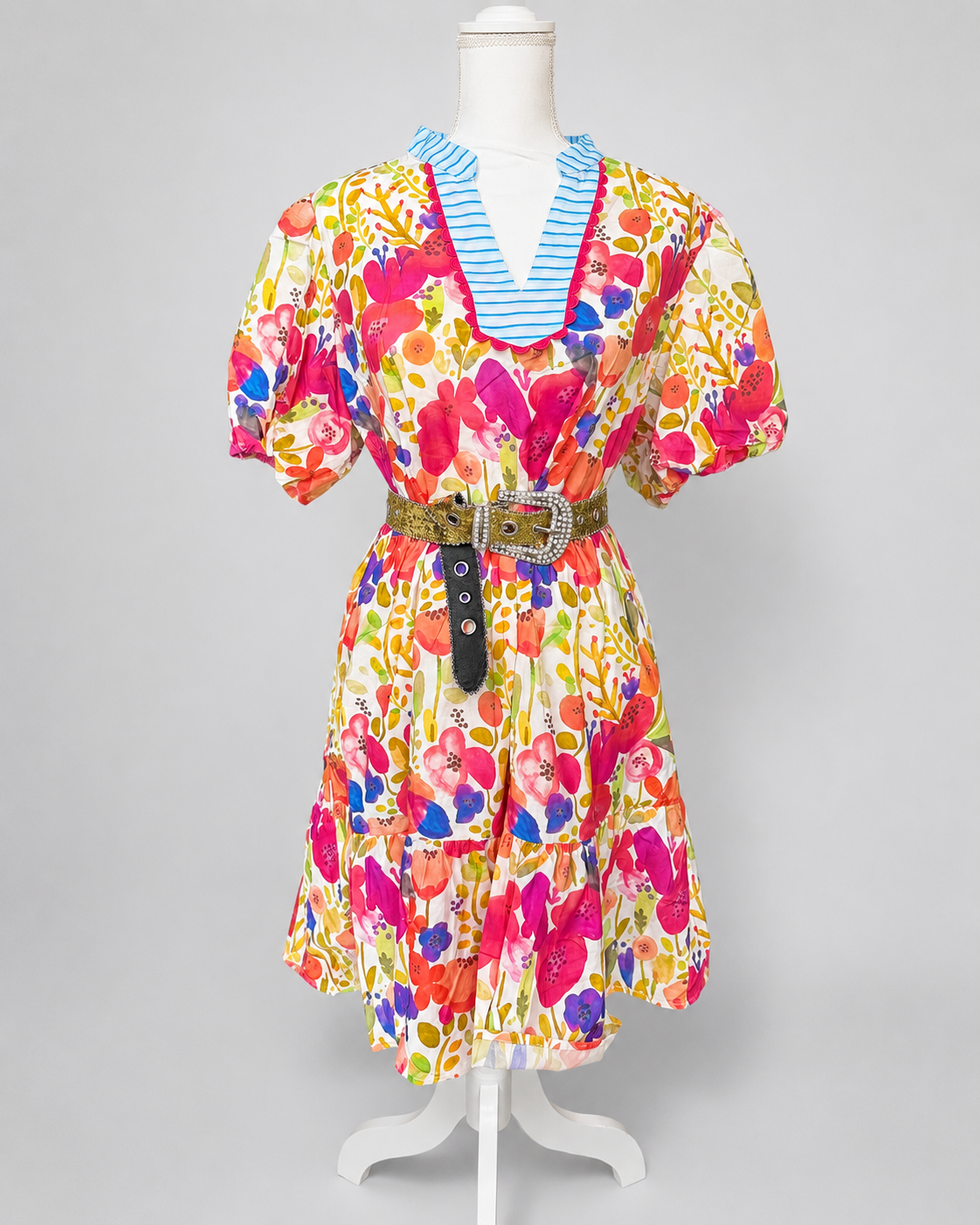 Garden Pop Floral Dress