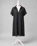Noir Eyelet Chic Dress