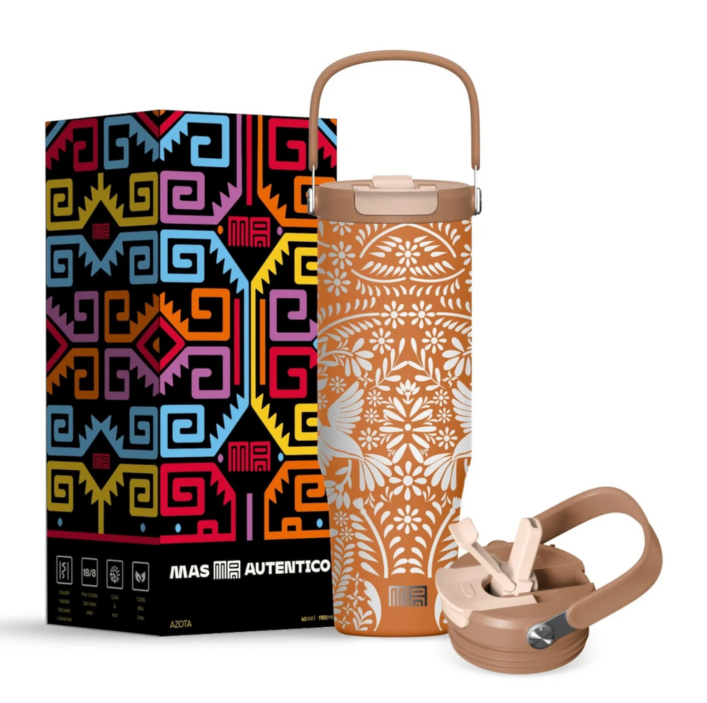 Tumbler Barro Bordado White 40oz
